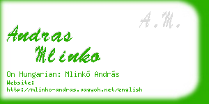 andras mlinko business card